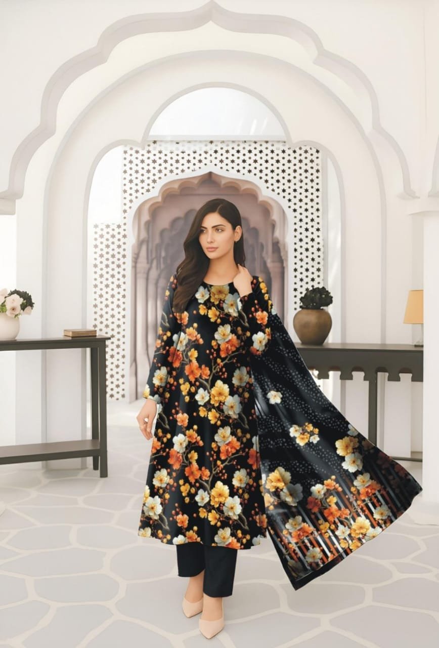 Bana Doria 3PC Printed Linen - Image 2