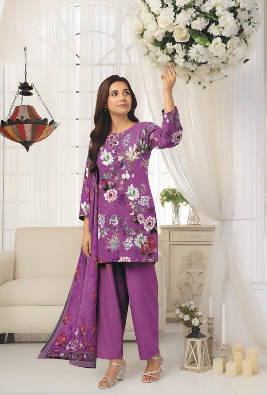 Bana Doria 3PC Printed Linen - Image 7