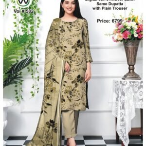 Printed Lawn 3 Piece Suit Latest Summer Collection