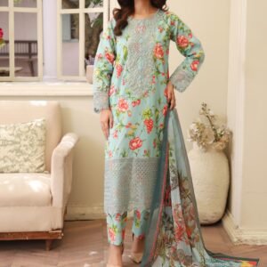 Printed Lawn 3 Piece Dress with Dupatta Summer Collection