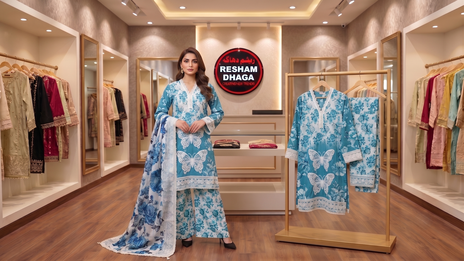 stitched lawn 3 piece, Pakistani summer lawn suit, women embroidered lawn dress, ready to wear lawn outfit, seasonal lawn collection, elegant summer 3pc suit, ladies casual lawn set, breathable lawn stitched wear, Pakistan fashion lawn apparel, wholesale in Pakistan lawn