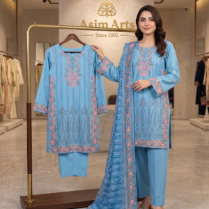 chicken kari lawn suit, lawn 3 piece suit, embroidered lawn suit, gala daman suit, monal dupatta suit, cotton trouser lawn set, summer lawn collection