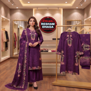 floral cotton lawn suit, ladies designer 3pc set, stitched summer lawn dress, women floral embroidered outfit, Pakistan designer lawn apparel, breathable lawn stitched wear, casual floral 3 piece suit, boutique floral lawn stock, elegant women cotton set, wholesale in Pakistan garments