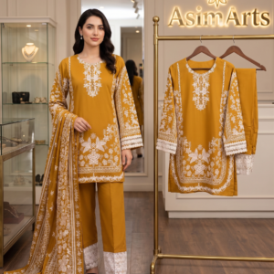 digital printed lawn suit, lawn 3 piece suit, tulip trouser suit, printed lawn dress, stitched lawn suit, summer lawn outfit, lawn suit pakistan, digital lawn collection