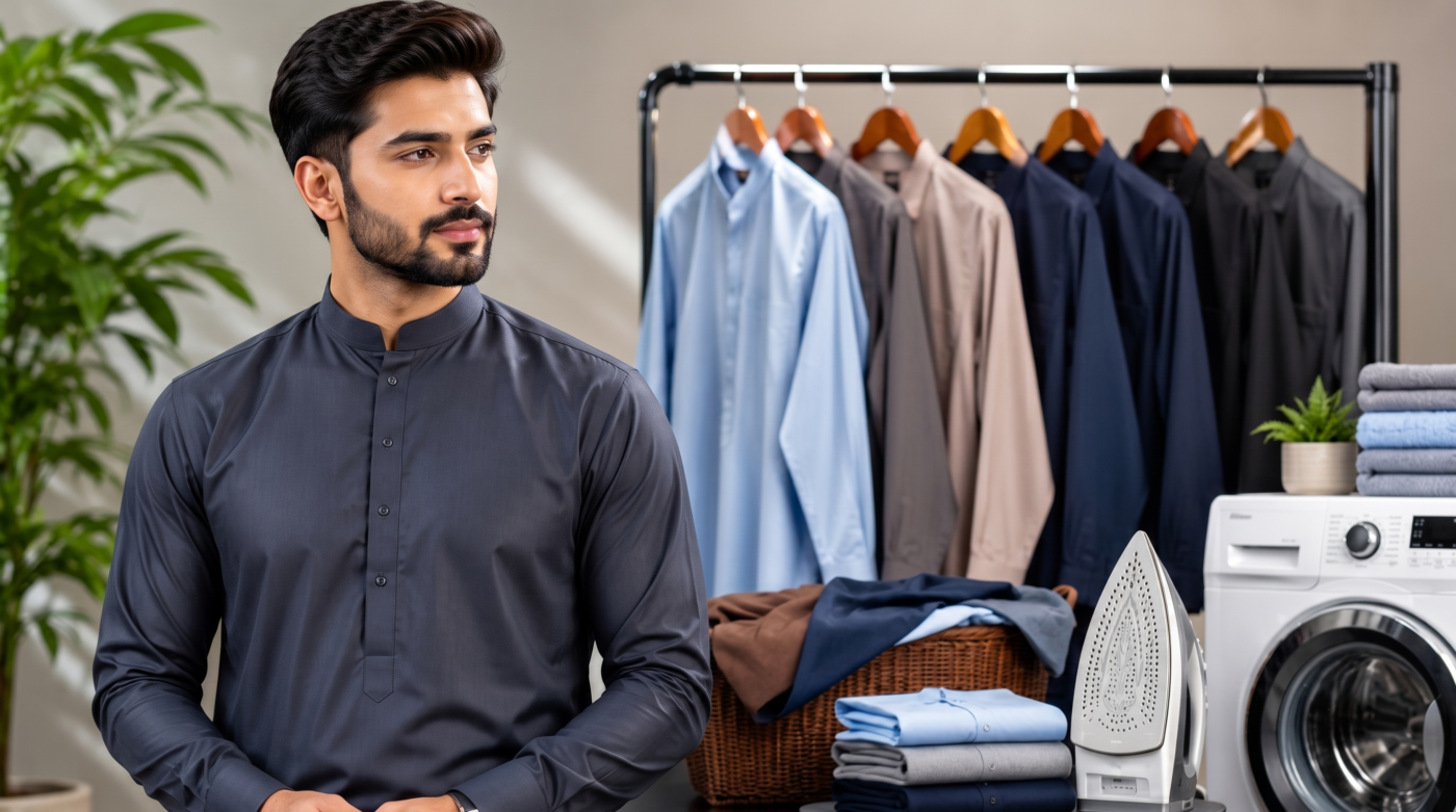 Wash & Wear Fabric, Men's Fabric, Fabric Care Guide, Clothing Maintenance, Unstitched Fabric, Fabric Washing Tips, Ironing Fabric, Long Lasting Clothes