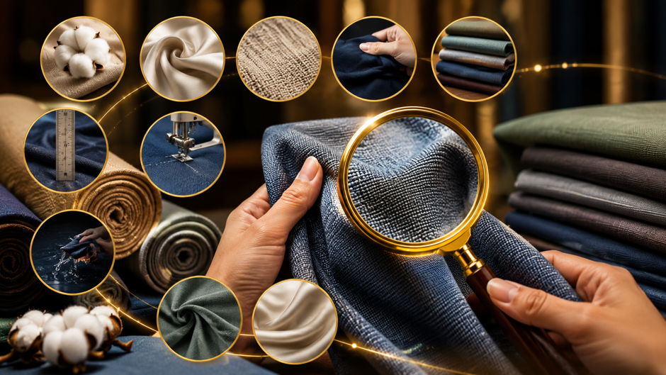 fabric quality guide, how to check fabric quality, premium fabric Pakistan, fabric buying tips, best fabric buying guide, wholesale fabric Pakistan, men's fabric, original fabric, fabric inspection, quality fabric