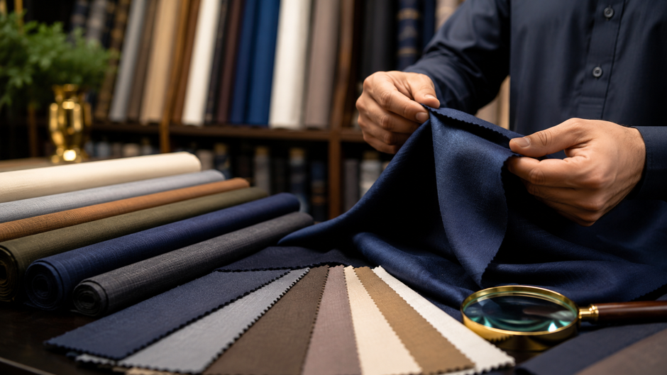 fabric quality guide, how to check fabric quality, premium fabric Pakistan, fabric buying tips, best fabric buying guide, wholesale fabric Pakistan, men's fabric, original fabric, fabric inspection, quality fabric